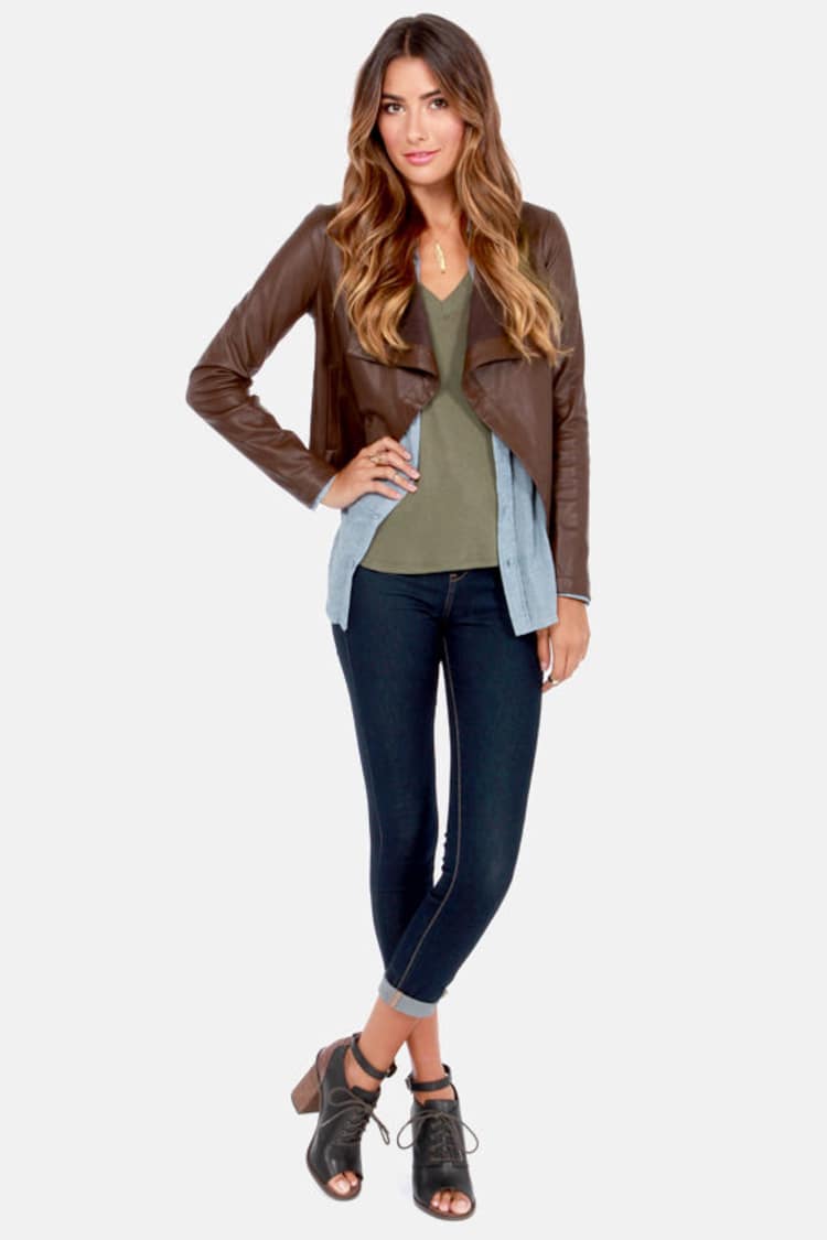 BB Dakota Jasper Jacket - Brown Jacket - Vegan Leather Jacket - $83.00 -  Lulus