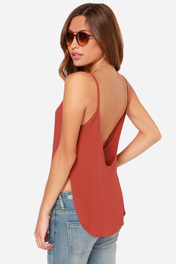 Tank Top - Burnt Orange Top - Cute Tank Top - $27.00