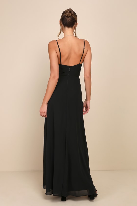 Surplice chiffon gown lulus on sale