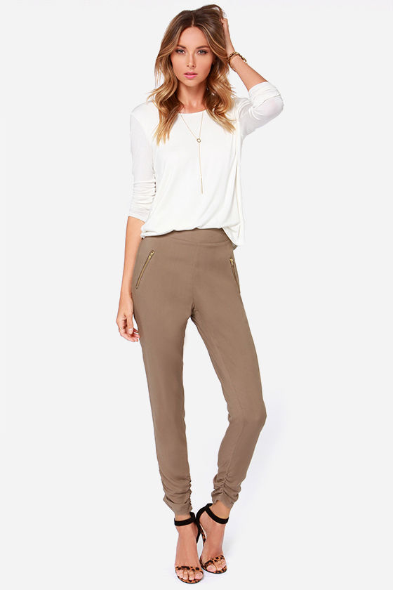 Brown Pants Cropped Pants Casual Pants 36.00 Lulus