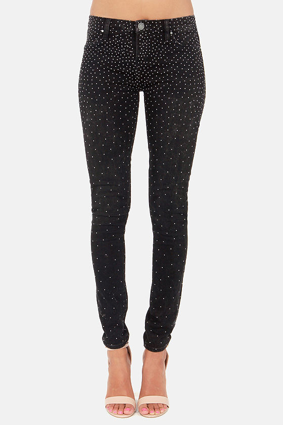 blank denim leopard print skinny jeans