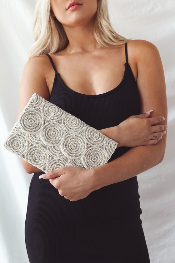 My Magic Moment White Pearl Clutch 6
