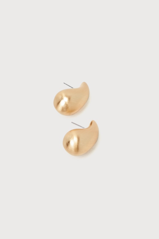 Bold Moment Gold Teardrop Earrings - thumbnail 4