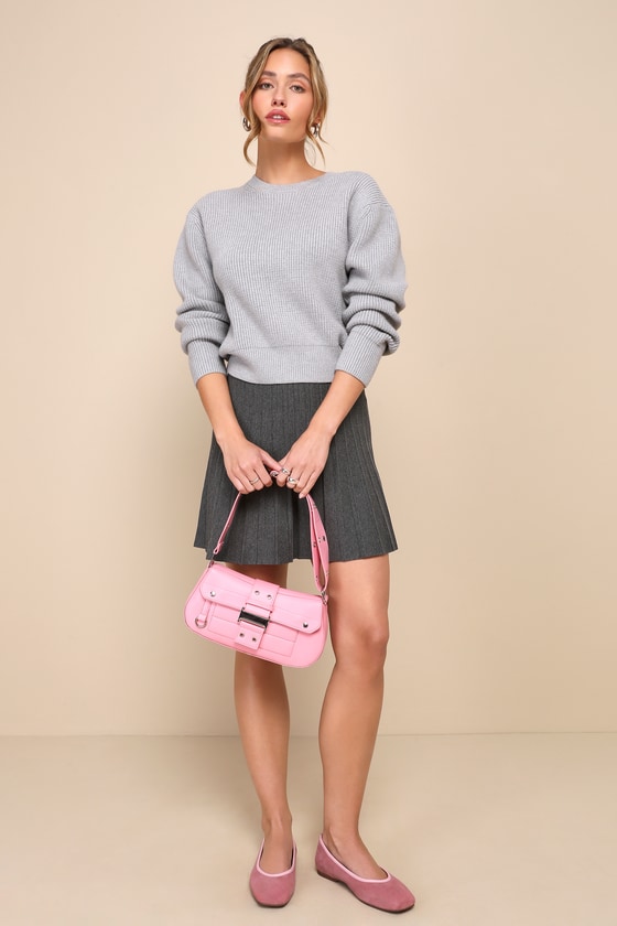 Heather Grey Sweater - Crew Neck Sweater - Pullover Sweater - Lulus