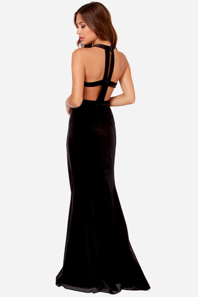 Sexy Black Dress - Velvet Dress - Maxi Dress - Gown - $193.00 - Lulus