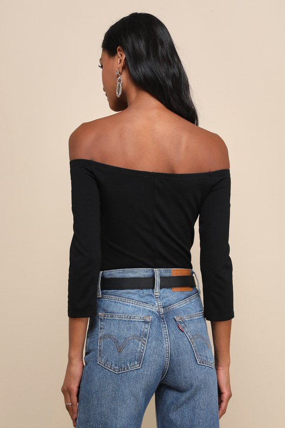 Like a Bird Black Off-the-Shoulder Bodysuit 8