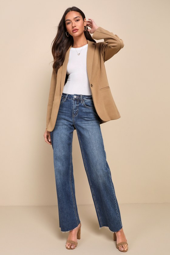 Put-Together Persona Tan Knit Blazer 3
