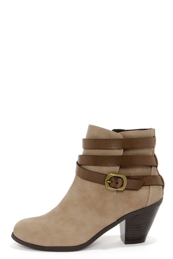 Cute Taupe Boots - Taupe Booties - Ankle Boots - $64.00 - Lulus
