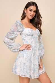 Decadent Charisma Ivory Floral Embroidered Bustier Mini Dress 2