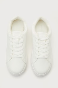 Jeena White Paris Lace-Up Sneakers
