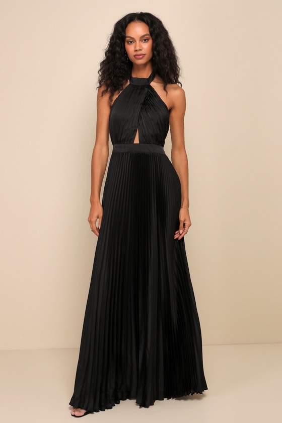Cutout halter maxi dress main image 1