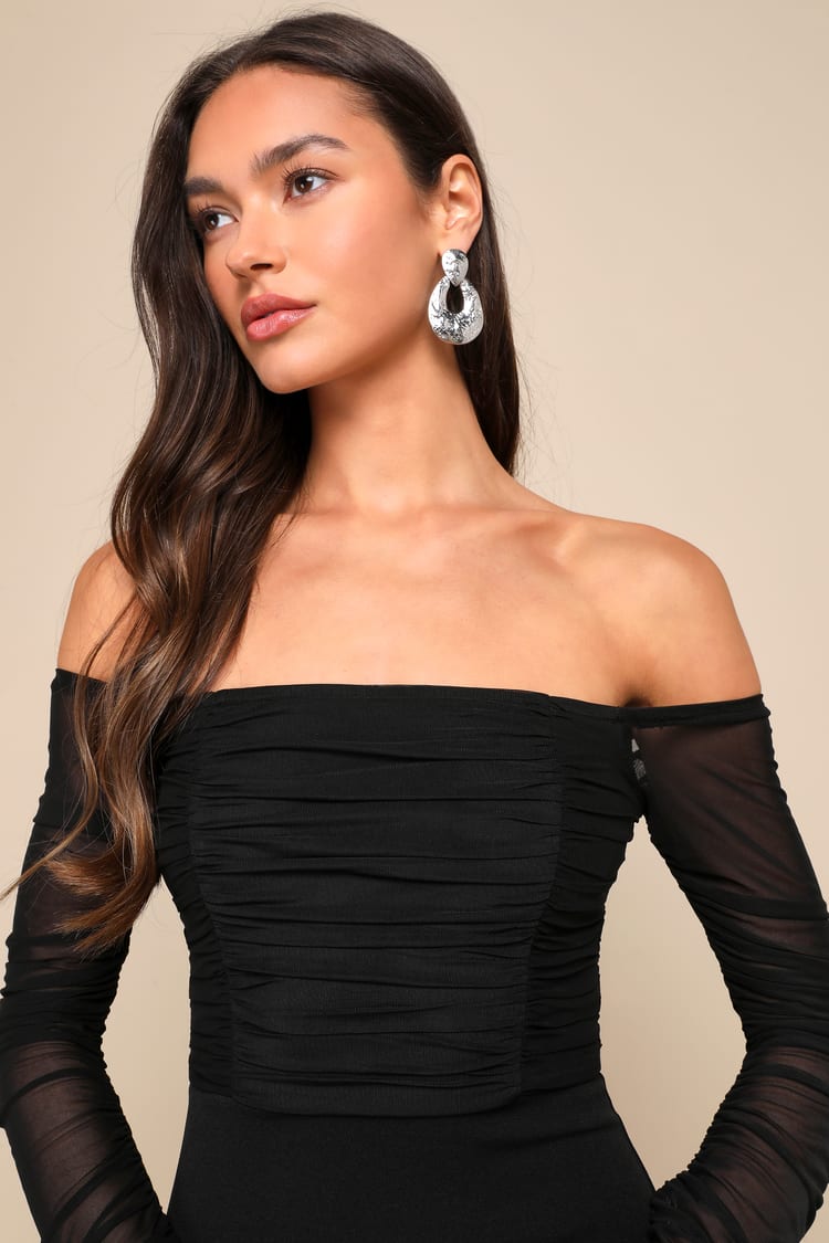 knee length dresses for ladies Roslyn Off Shoulder Mini Dress main image 0