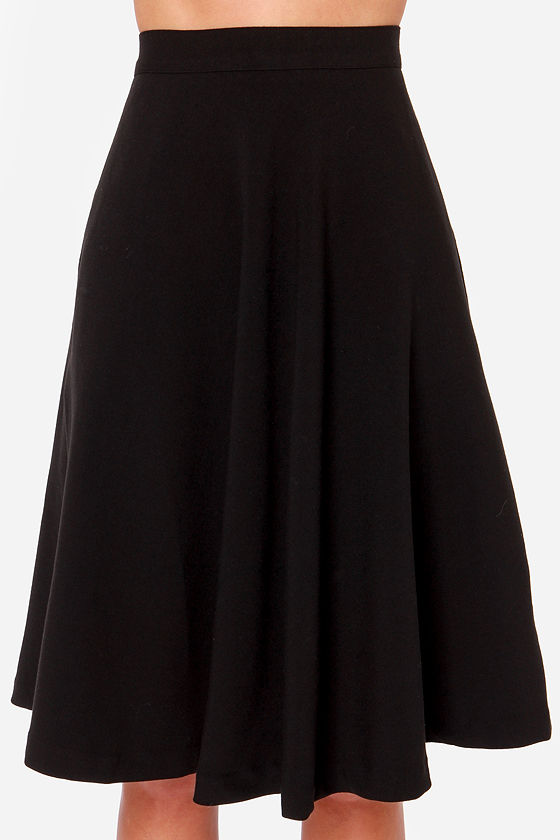 Finders Keepers Skirt - Black Skirt - Midi Skirt - $77.00