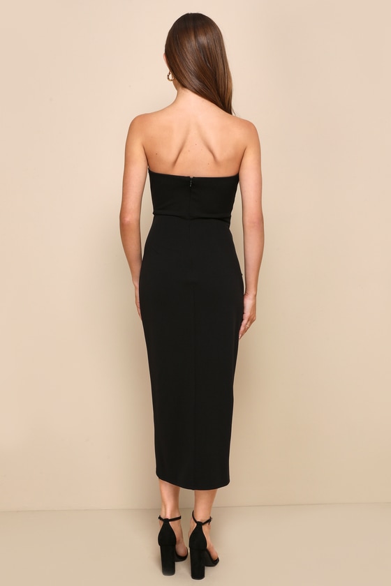 bandage bodycon dress – Haute & Rebellious Model Ayla Navy Blue Aline Stars color:Black