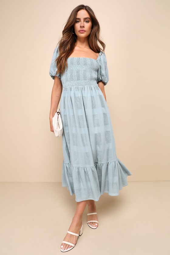 Black & Sage Jersey Midi Smock Dresses with Pockets (2 Pack)