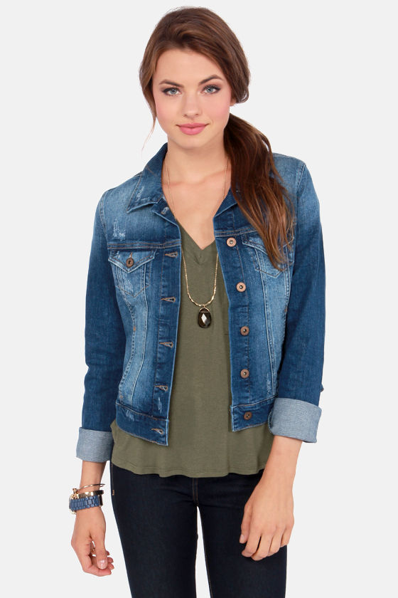 Mavi Samantha Jean Jacket - Indigo Jacket - Distressed Jacket - $128.00 ...