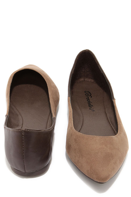 comfortable brown flats