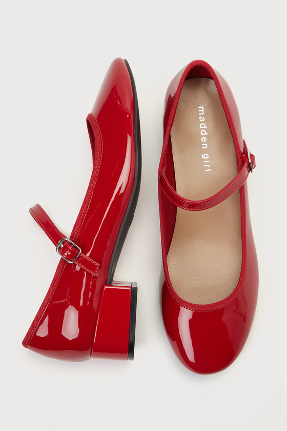 Shop Madden Girl Tutu Red Patent Low Heel Mary Janes