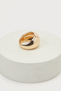 Sleek Expression Gold Dome Ring