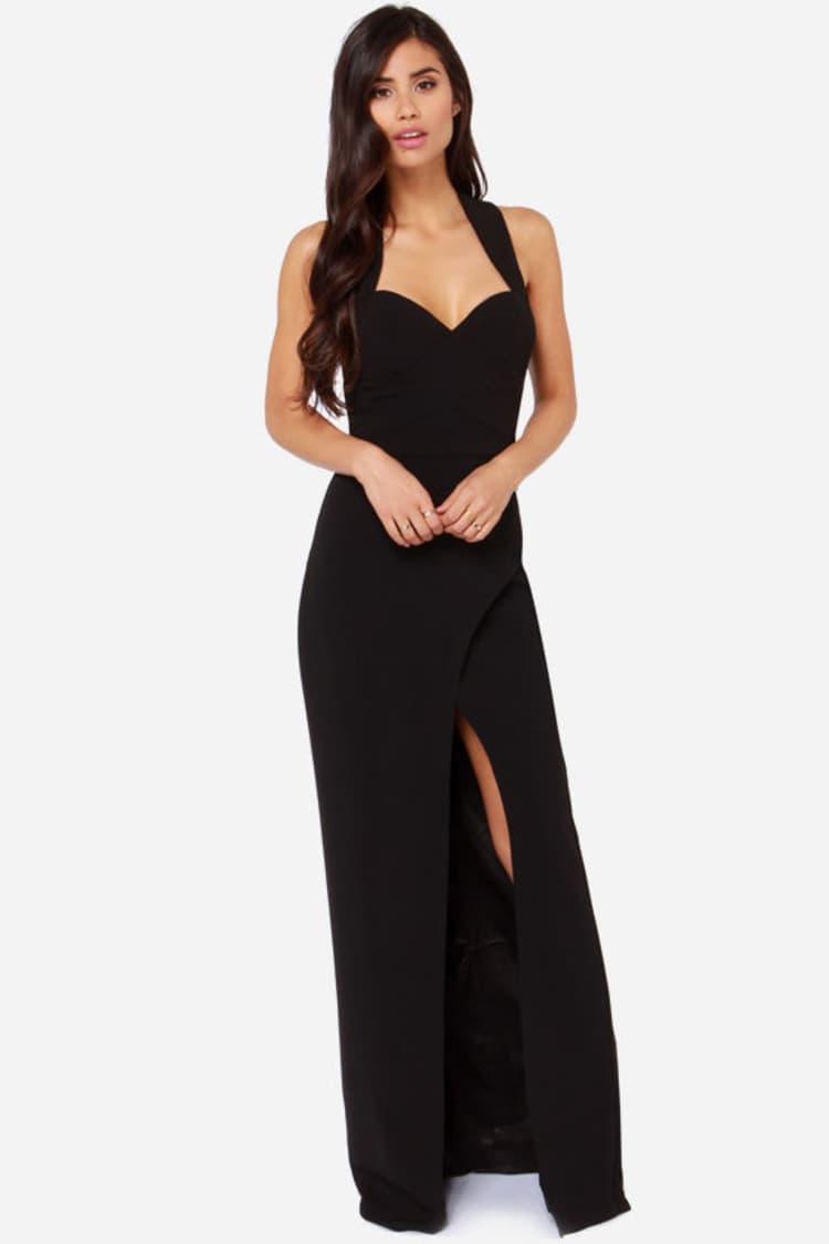 chinese dress ladies Rory One Shoulder Gown in Black by Bariano