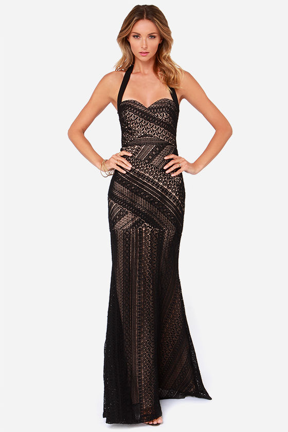 Bariano Belinda Dress - Black Dress - Maxi Dress - Lace Dress - $268.00 ...