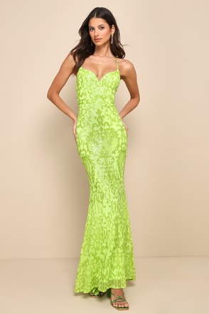 lime green cut out dress Moara Cut Out Maxi Dress main image 1