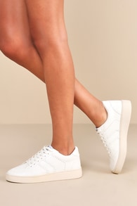 Galdesa White Lace-Up Sneakers