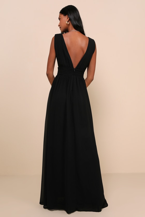 Sheath Black Dress Evening Gown