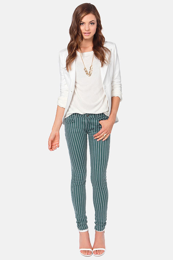 vertical striped jeans