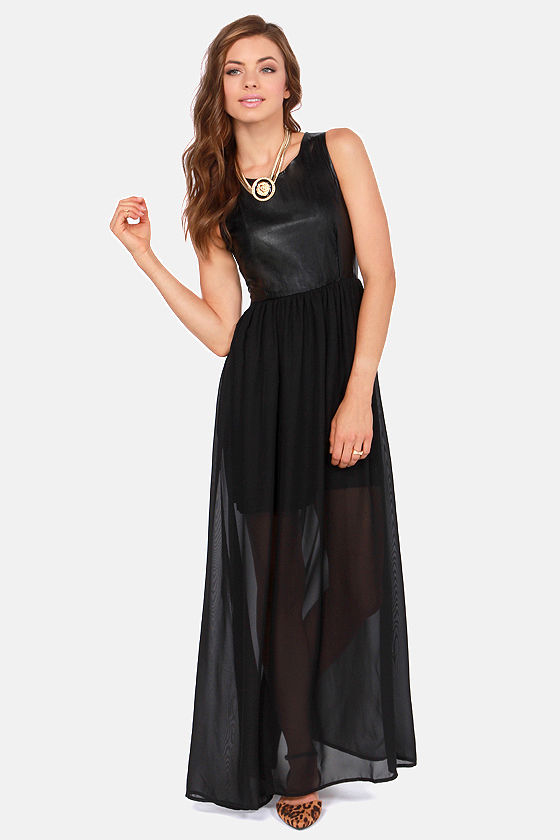Leather Maxi Dress