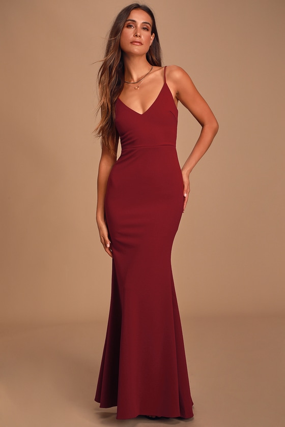 Infinite Glory Wine Red Maxi Dress 1