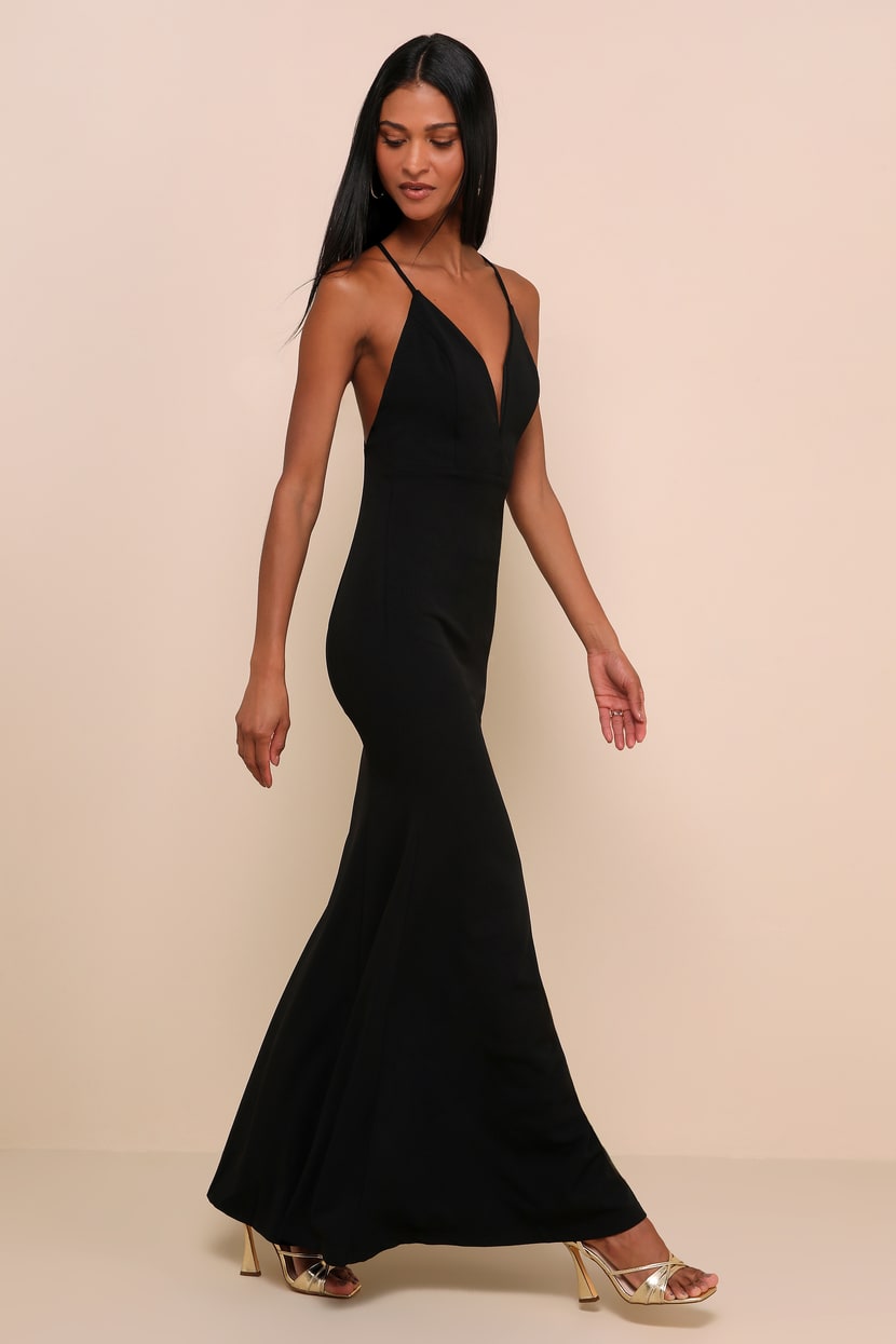 Amelia Black Sleeveless Maxi Dress