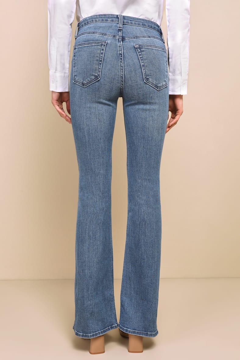 Break Away Medium Wash High-Rise Flare Jeans