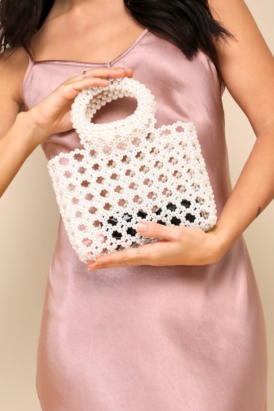 Shop Lulus Vision Of Glam White Pearl Mini Handbag