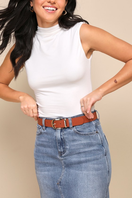 Lulus Trendy Twosome Black And Brown Two-piece Belt Set In Black
