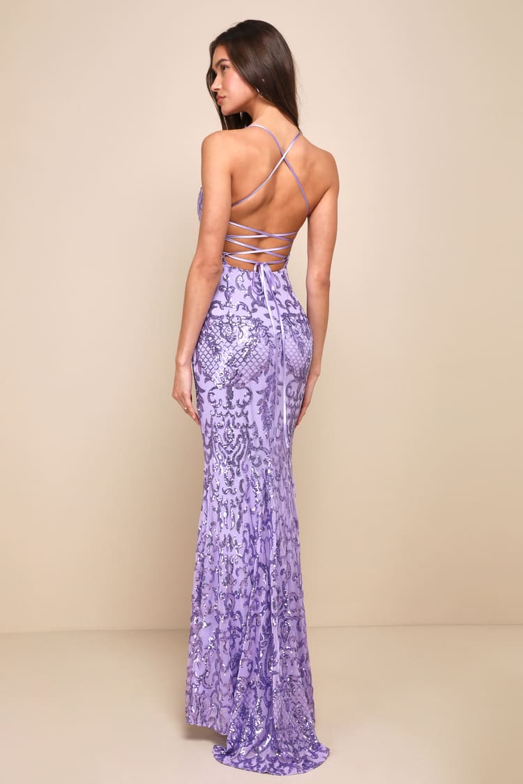 alnair lavender glitter maxi dress Renesmee Sequin Maxi Dress