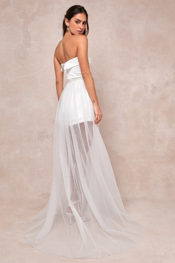 White romper with skirt new arrivals