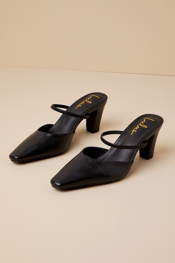 Eulalie Black Mule Pumps 2
