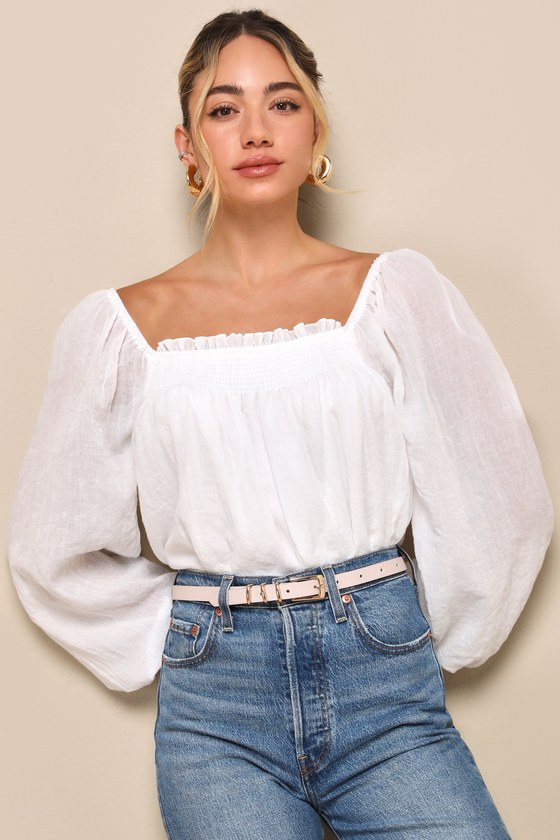 新品　laubeblanc Balloon peplum Tops Balloon peplum Tops – L'AUBE BLANC