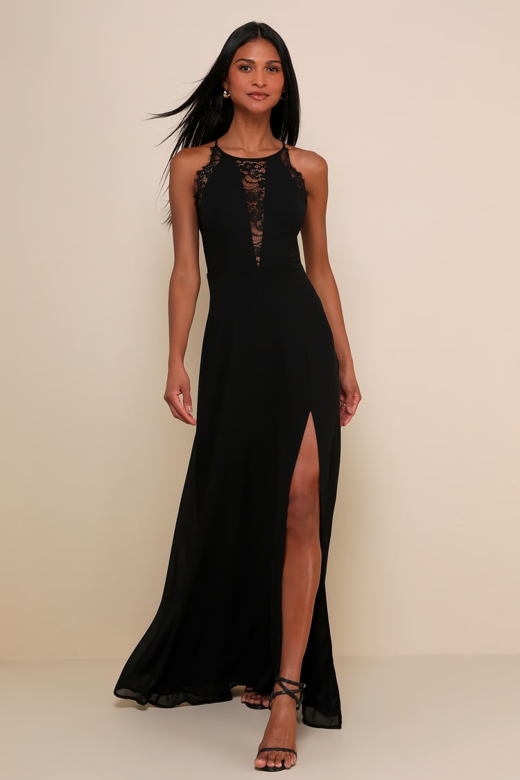 Sexy Black Maxi Dress - Sleeveless Lace Dress - Maxi Dress - Lulus