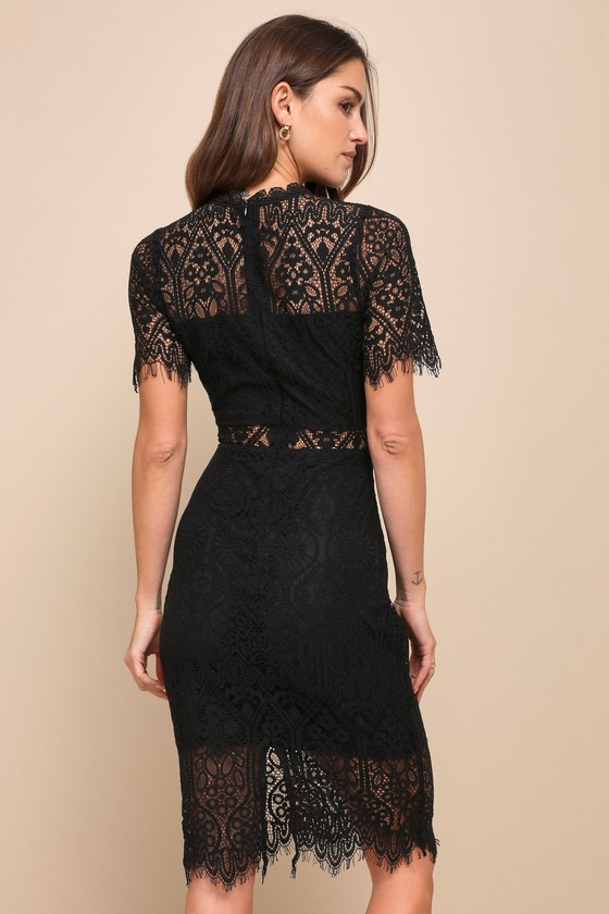 Remarkable Black Lace Dress 8