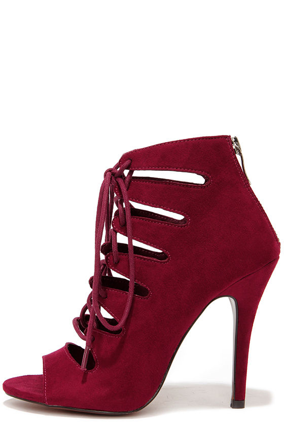 cute burgundy heels