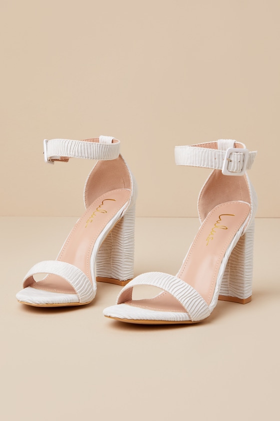 Rozenn Ivory Pleated Satin Ankle Strap High Heel Sandals 1