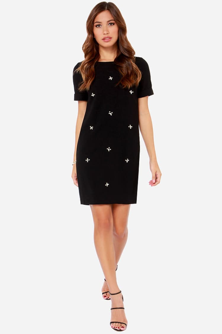 Darling Halle Dress - Black Dress - Beaded Dress - Shift Dress - $87.00 -  Lulus