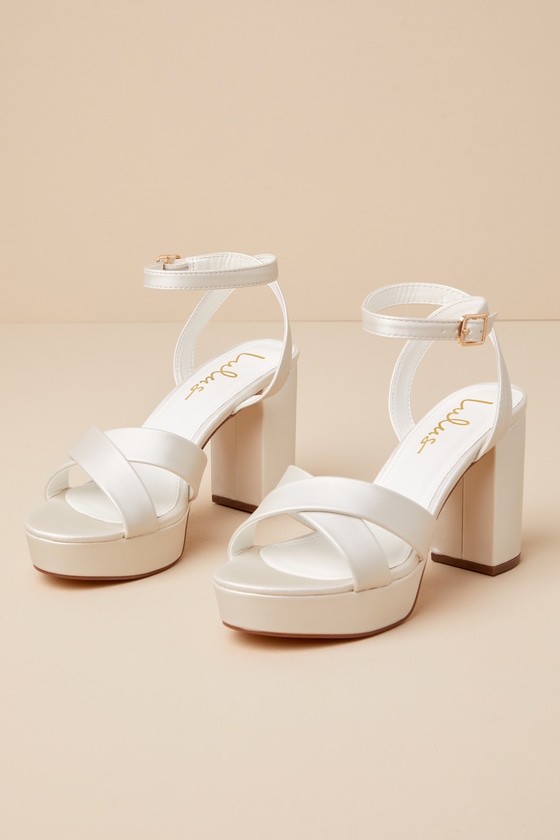 Selah Ivory Ankle Strap Heels 2