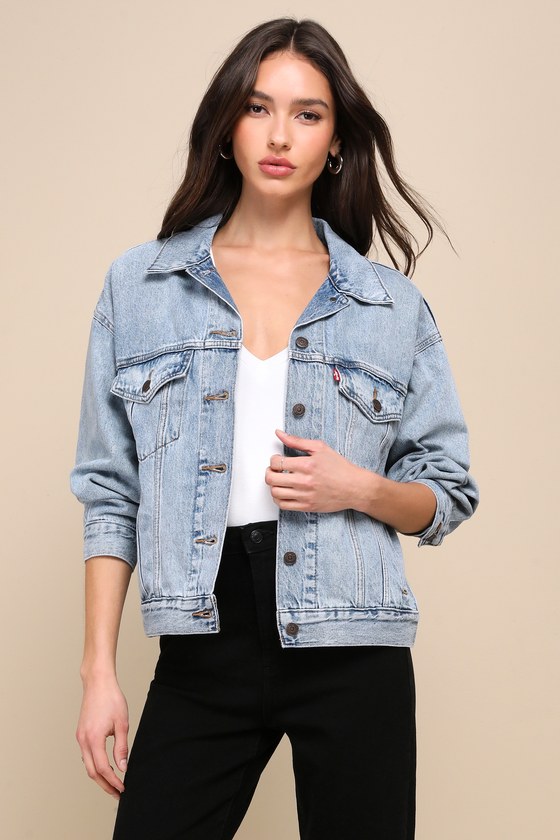 90s Trucker Light Wash Denim Jacket 1