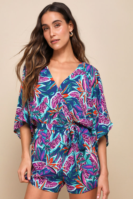 Hypnotized Purple Print Romper 8