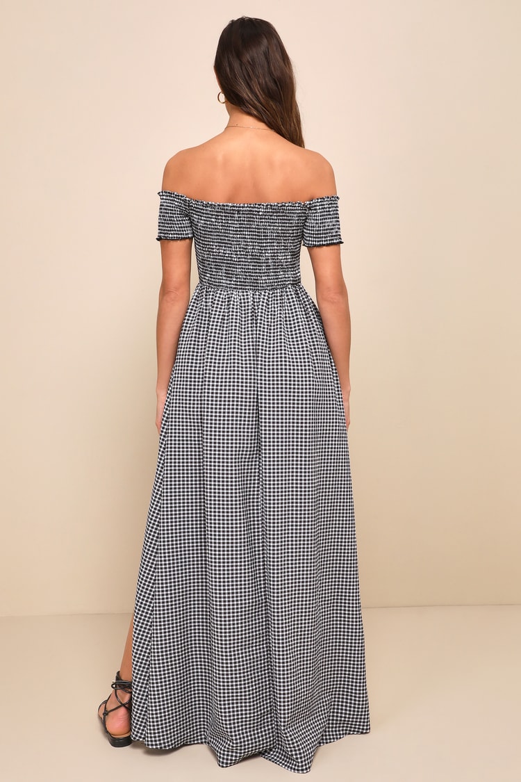 Black and White Gingham Print Dress - OTS Dress - Maxi Dress - Lulus