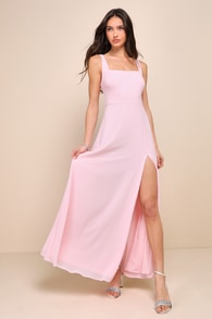 Remarkable Arrival Light Pink Sleeveless Maxi Dress