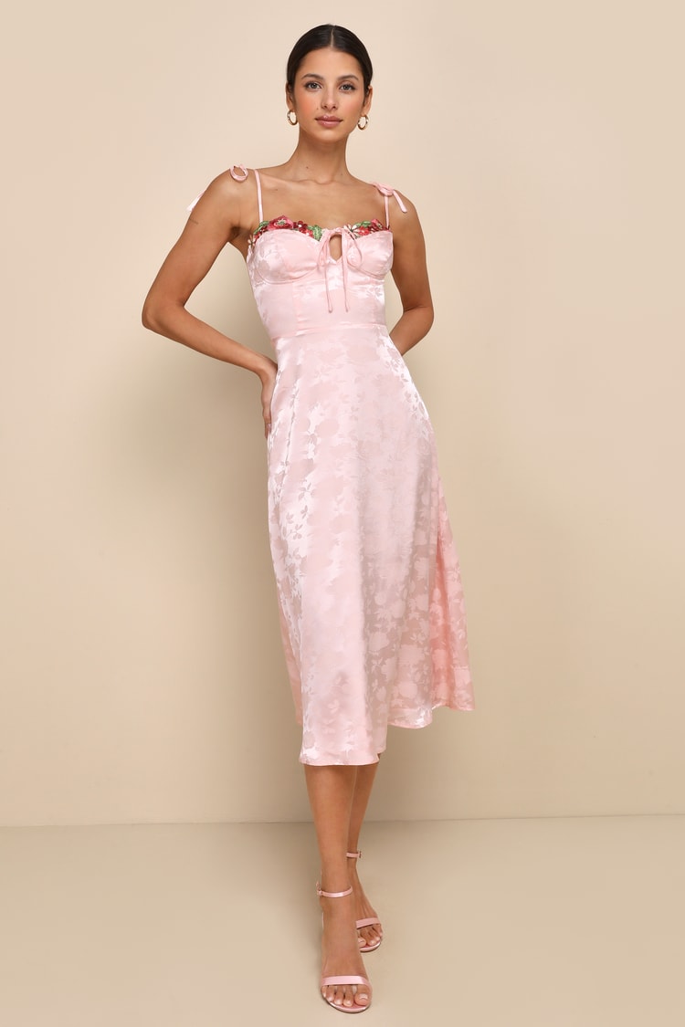 Cocktail Dress Light Pink Mid Length Dress Asymmetric Ruched Midi